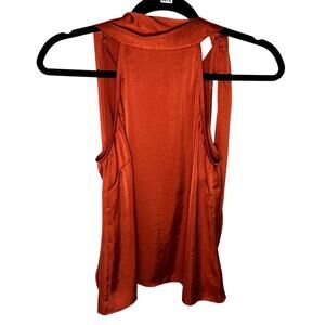 Aritzia Wilfred Copper Orange Tie-Neck Blouse – Size XS